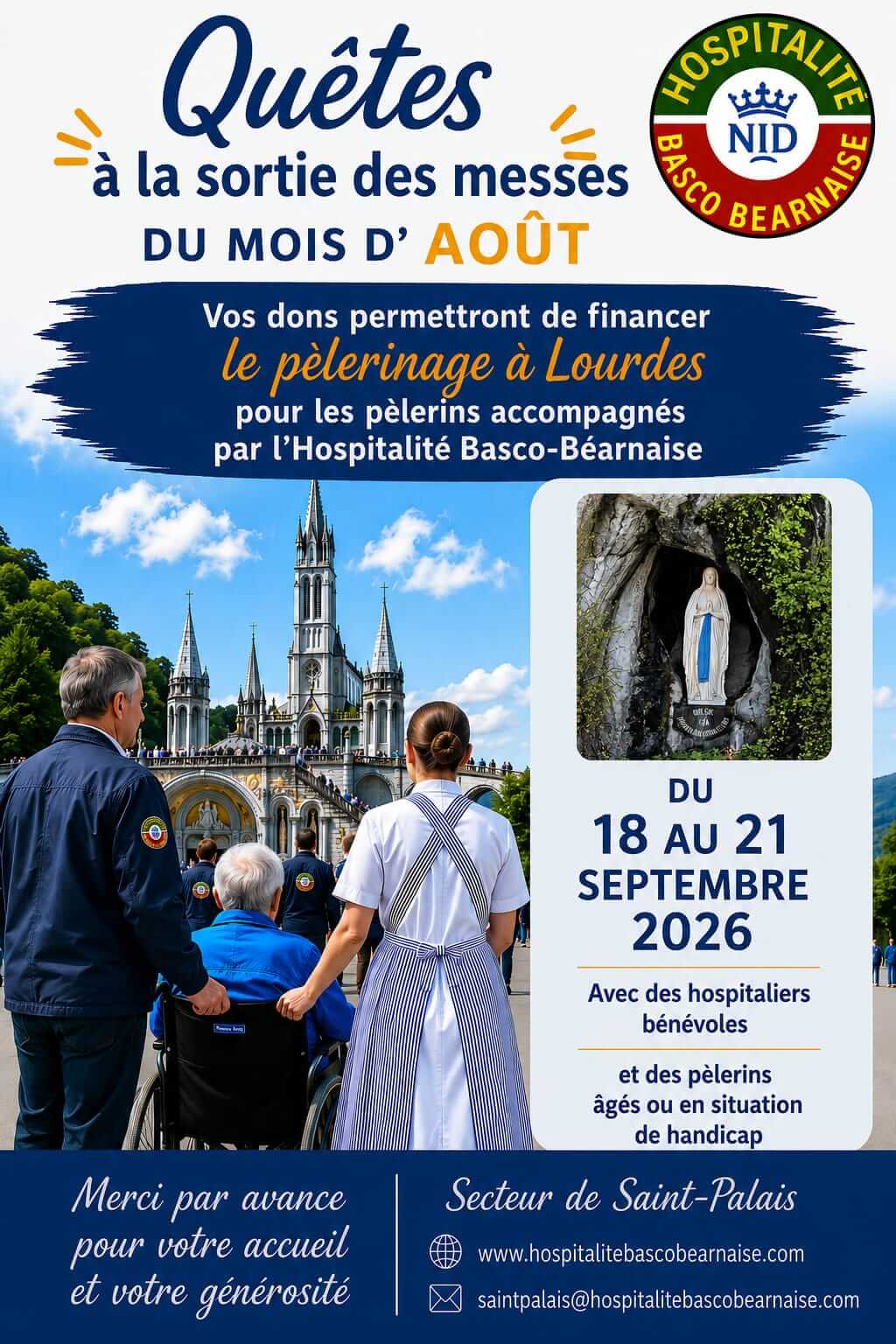 Quête en faveur de l'Hospitalité Basco Béarnaise 